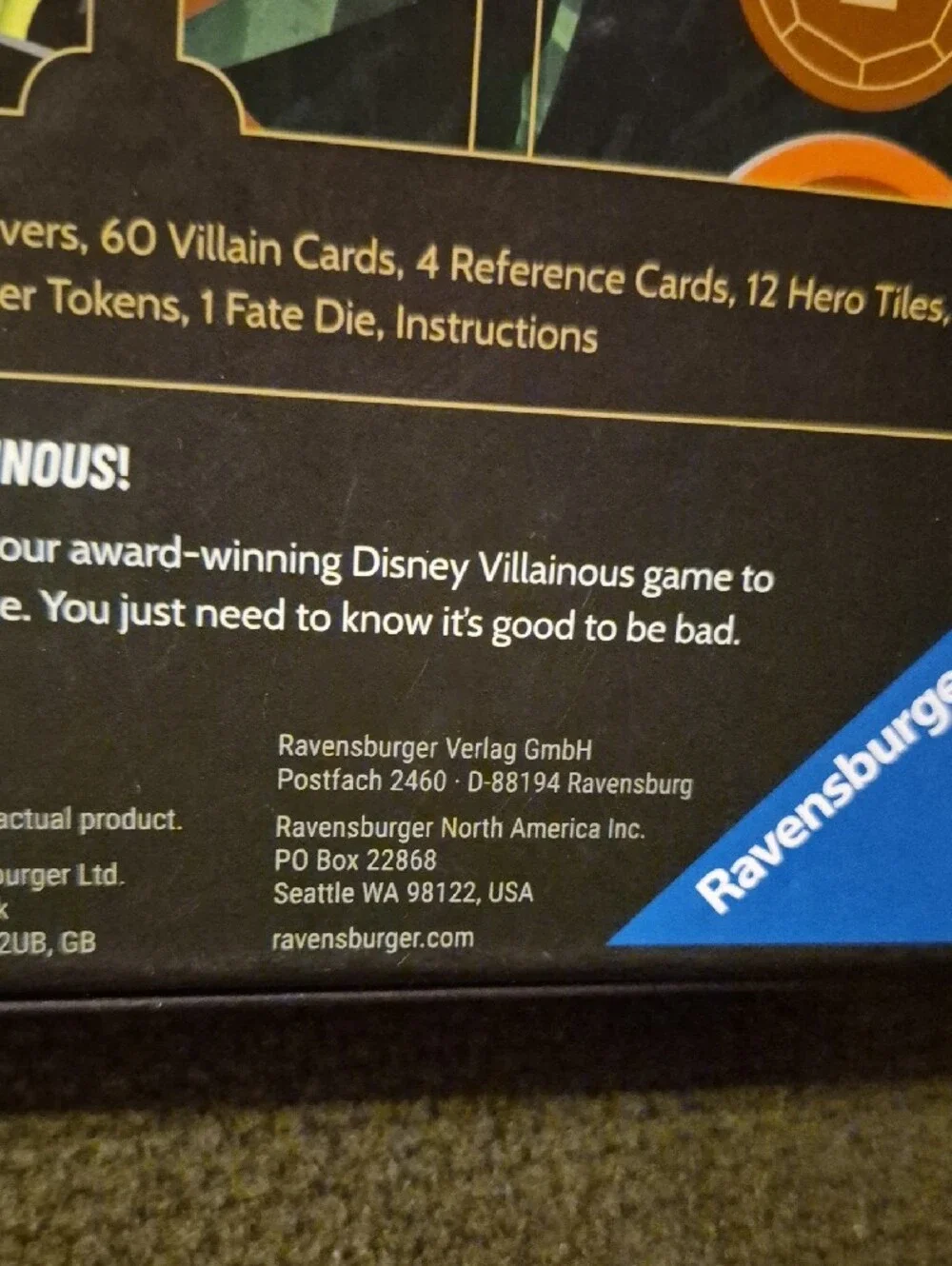 Disney Villainous Unstoppable! Board Game - Go Purple, Green, Red, Blue Artwork